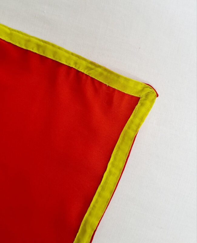 Red Scarf with Green Border (Without Emblum)